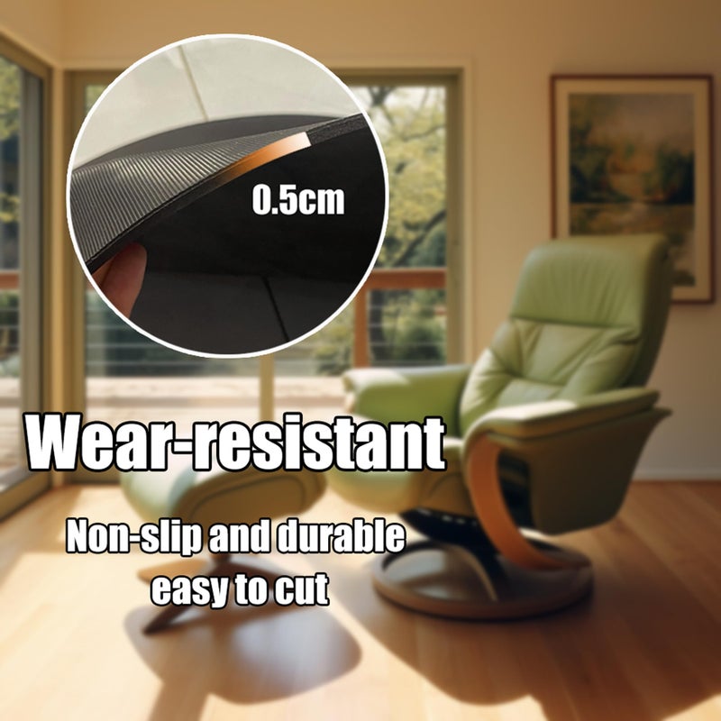 Xinhw Recliner Pads for Hardwood Floors  Rocking Chair Recliner Floor Protector Keep Furniture from Sliding  Under Chair Floor Protector Rubber mats for Floor Furniture Grippers for Hardwood Floors 27.5in - Image 5
